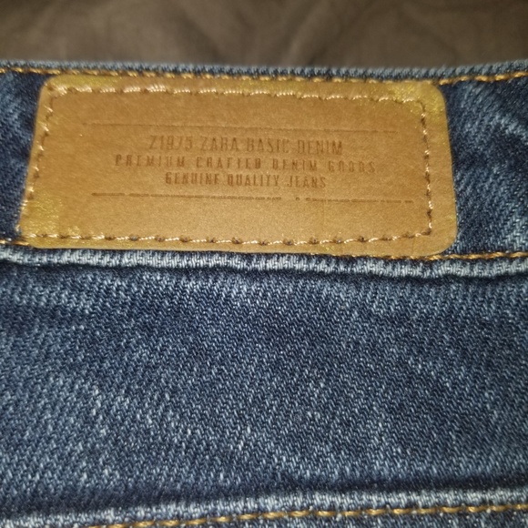 Zara Basic Z1975 cropped straight denim jeans NWOT - Picture 4 of 6